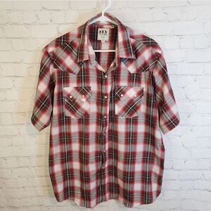 Men's Ely Cattleman pearl snapped shirt, size XL